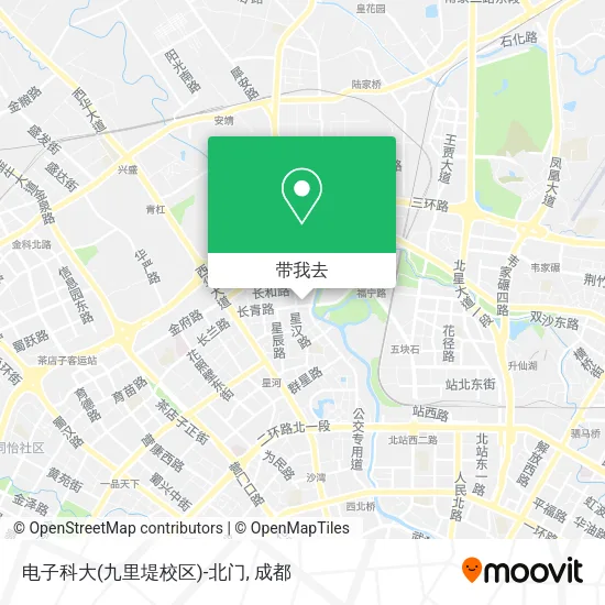 电子科大(九里堤校区)-北门地图