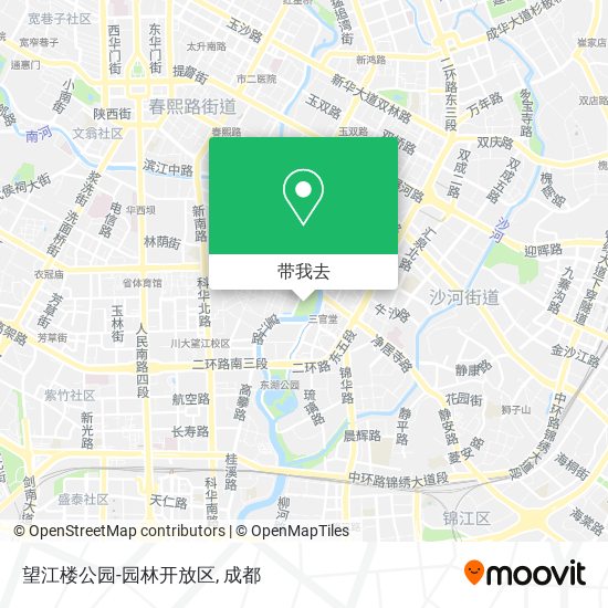 望江楼公园-园林开放区地图