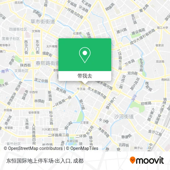 东恒国际地上停车场-出入口地图