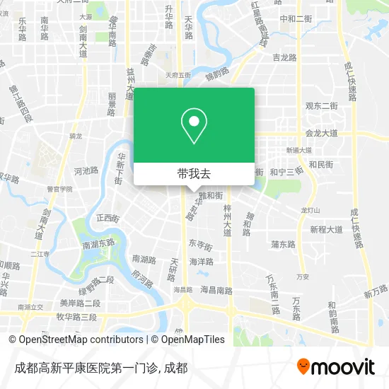 成都高新平康医院第一门诊地图