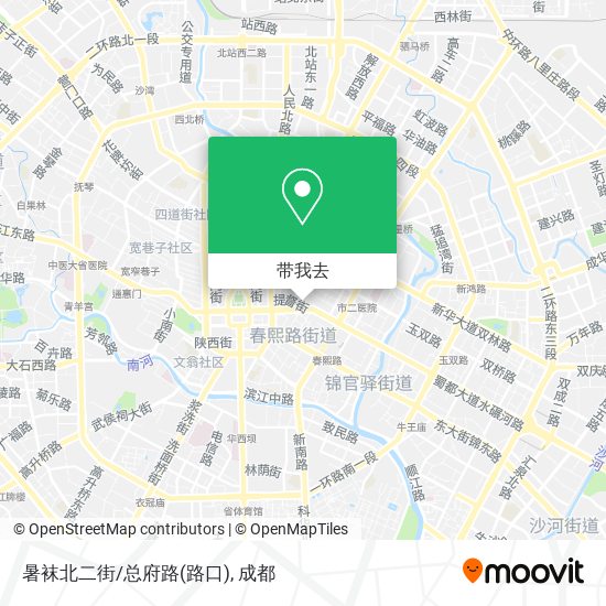 暑袜北二街/总府路(路口)地图