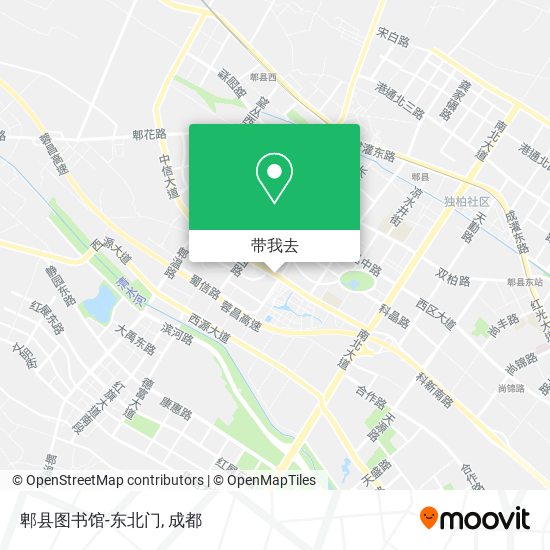 郫县图书馆-东北门地图