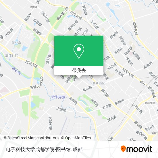 电子科技大学成都学院-图书馆地图