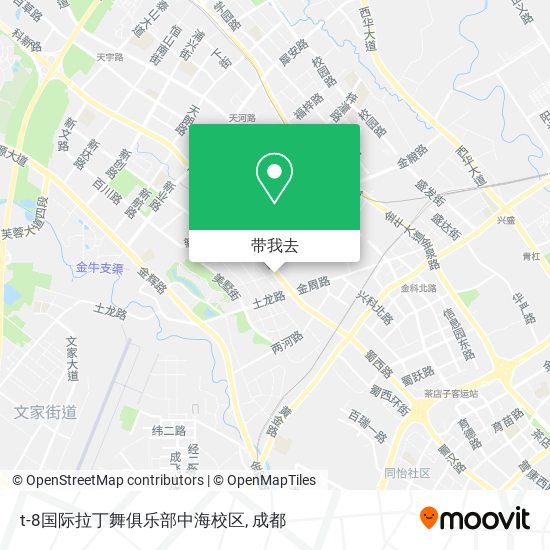 t-8国际拉丁舞俱乐部中海校区地图