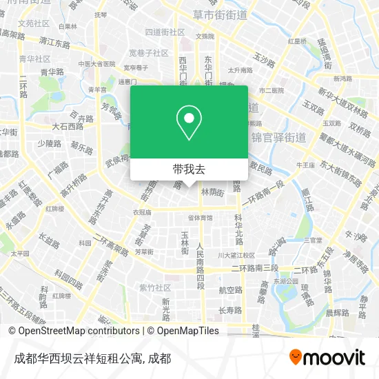 成都华西坝云祥短租公寓地图