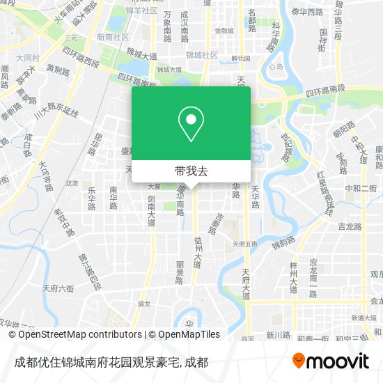 成都优住锦城南府花园观景豪宅地图