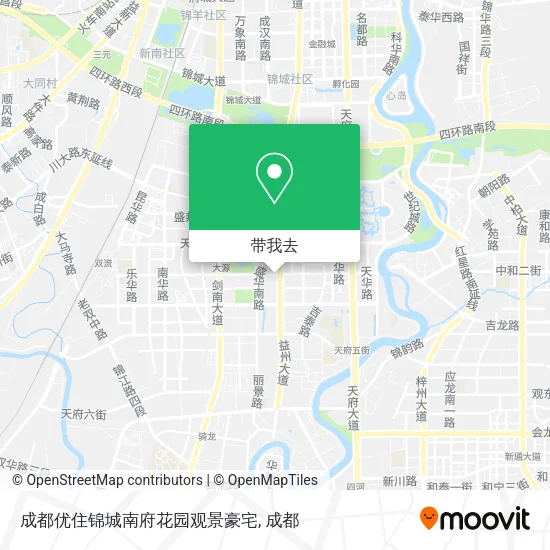 成都优住锦城南府花园观景豪宅地图