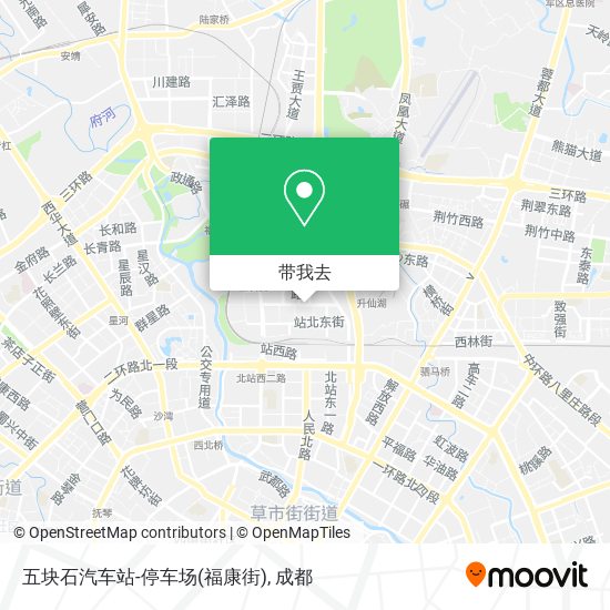 五块石汽车站-停车场(福康街)地图