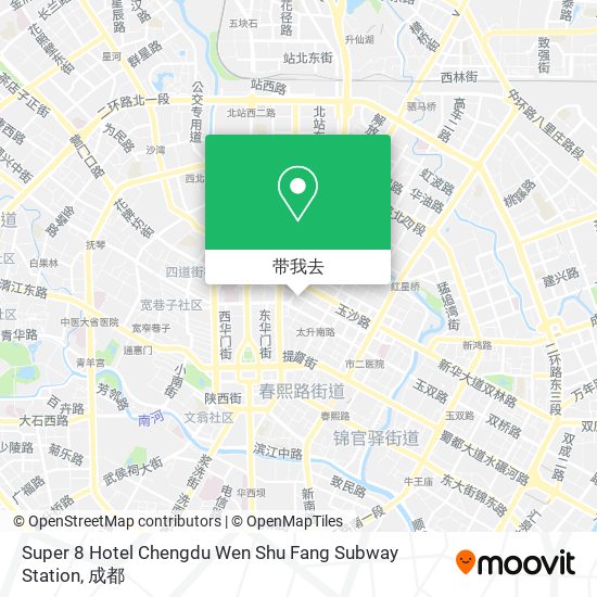 Super 8 Hotel Chengdu Wen Shu Fang Subway Station地图