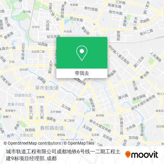 城市轨道工程有限公司成都地铁6号线一二期工程土建9标项目经理部地图