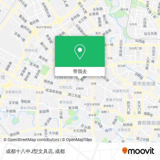 成都十八中J型文具店地图