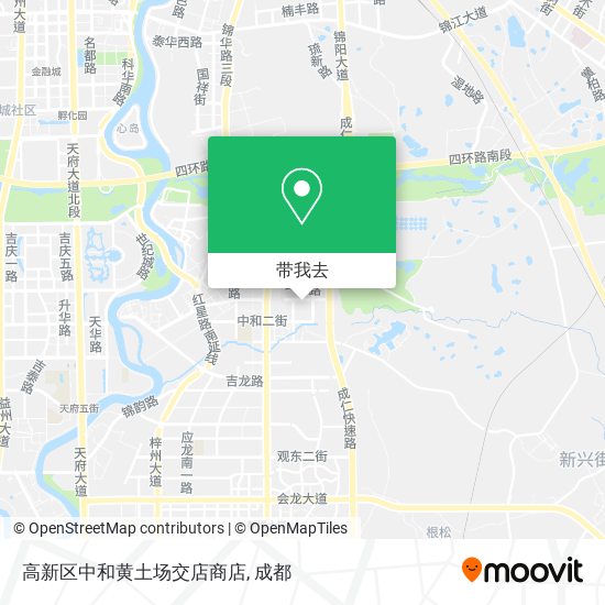 高新区中和黄土场交店商店地图