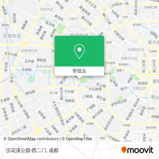 浣花溪公园-西二门地图