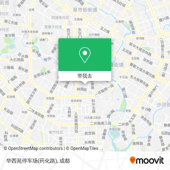 华西苑停车场(药化路)地图
