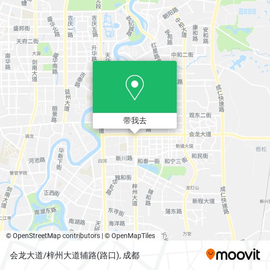 会龙大道/梓州大道辅路(路口)地图