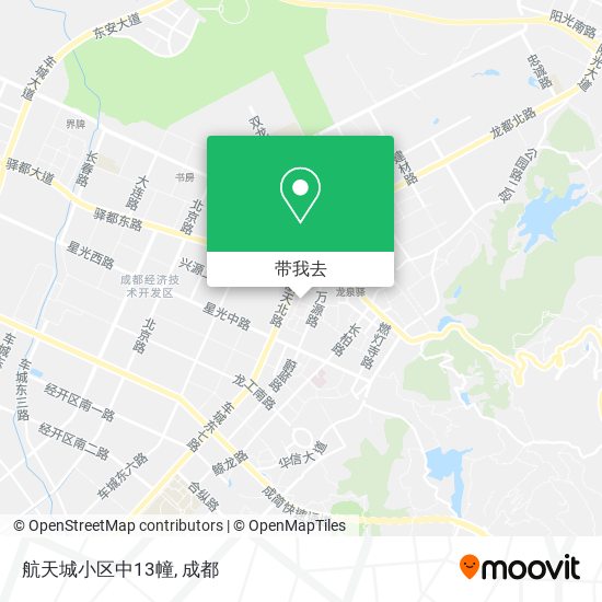 航天城小区中13幢地图