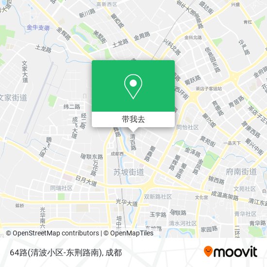 64路(清波小区-东荆路南)地图