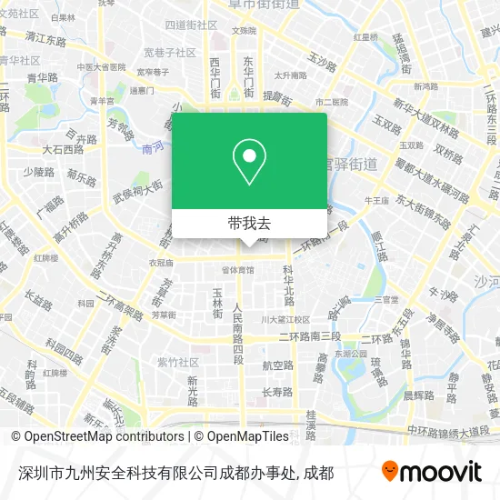 深圳市九州安全科技有限公司成都办事处地图