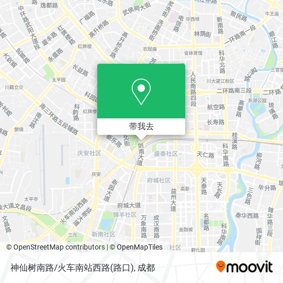 神仙树南路/火车南站西路(路口)地图