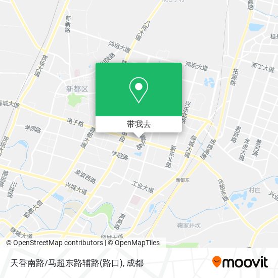 天香南路/马超东路辅路(路口)地图