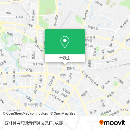 西林路与昭觉寺南路交叉口地图