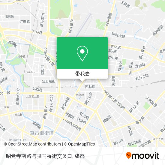 昭觉寺南路与驷马桥街交叉口地图