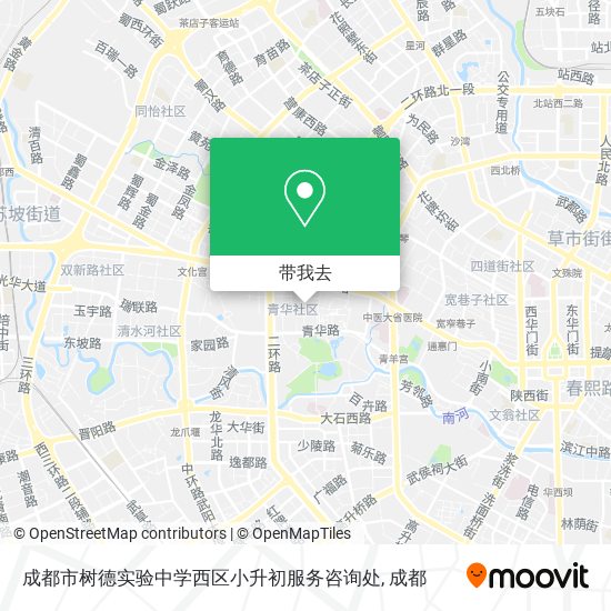 成都市树德实验中学西区小升初服务咨询处地图