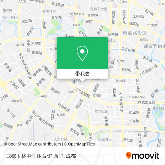 成都玉林中学体育馆-西门地图