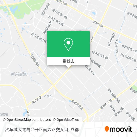 汽车城大道与经开区南六路交叉口地图