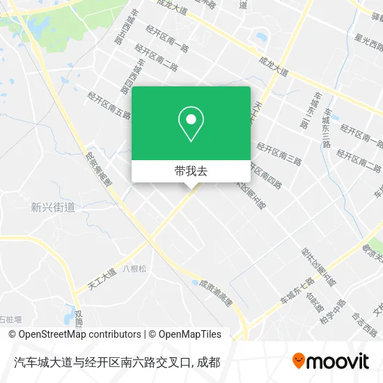 汽车城大道与经开区南六路交叉口地图