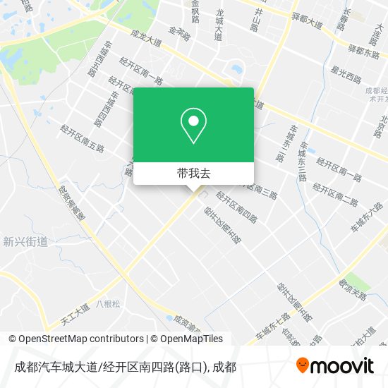 成都汽车城大道/经开区南四路(路口)地图