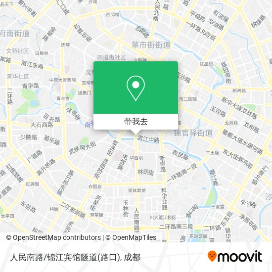 人民南路/锦江宾馆隧道(路口)地图