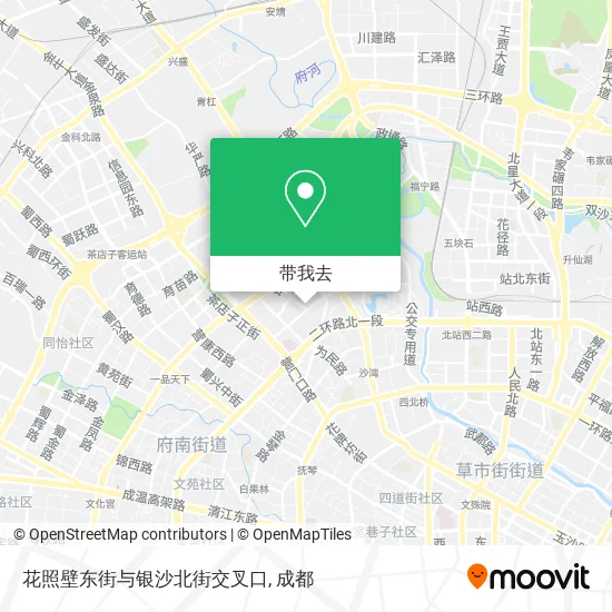 花照壁东街与银沙北街交叉口地图
