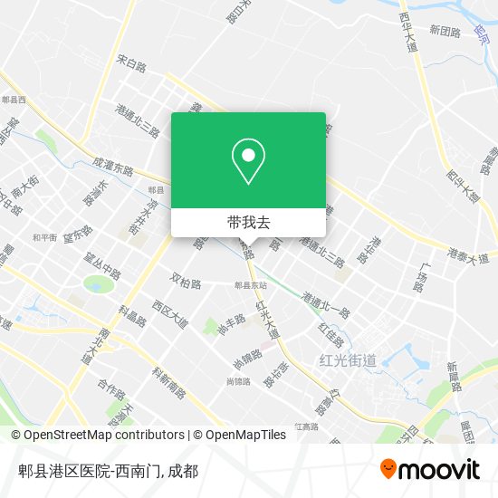 郫县港区医院-西南门地图