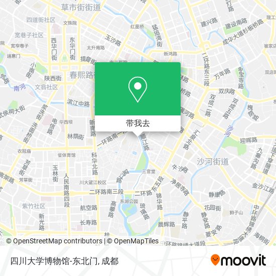 四川大学博物馆-东北门地图