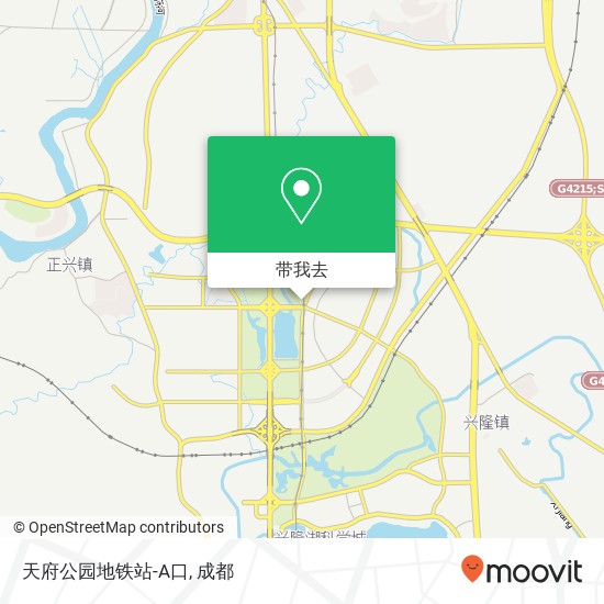 天府公园地铁站-A口地图