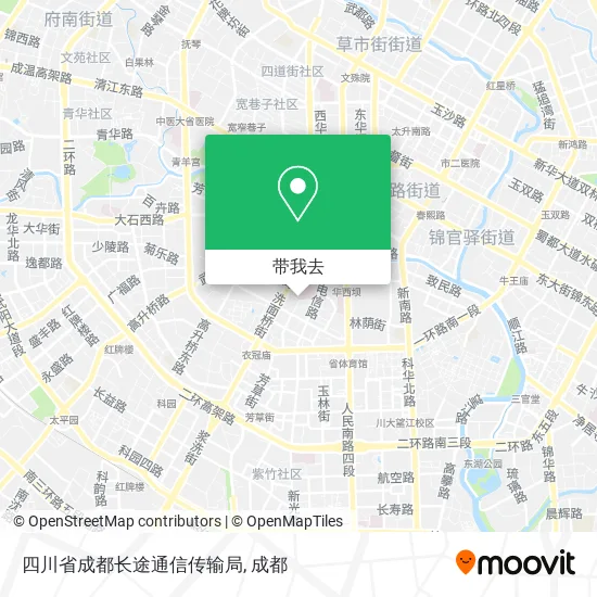 四川省成都长途通信传输局地图