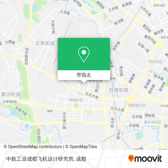 中航工业成都飞机设计研究所地图