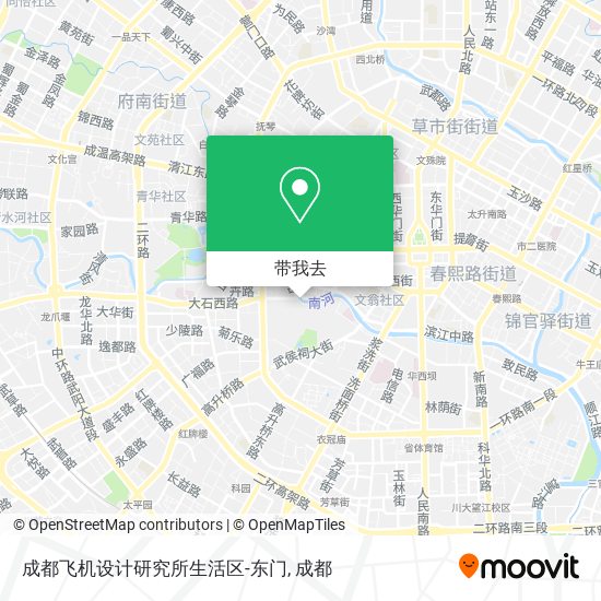 成都飞机设计研究所生活区-东门地图