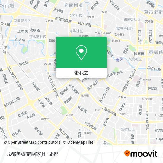 成都美蝶定制家具地图