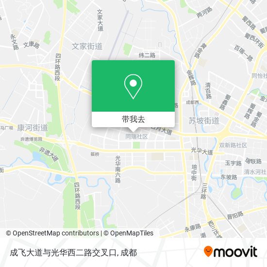 成飞大道与光华西二路交叉口地图