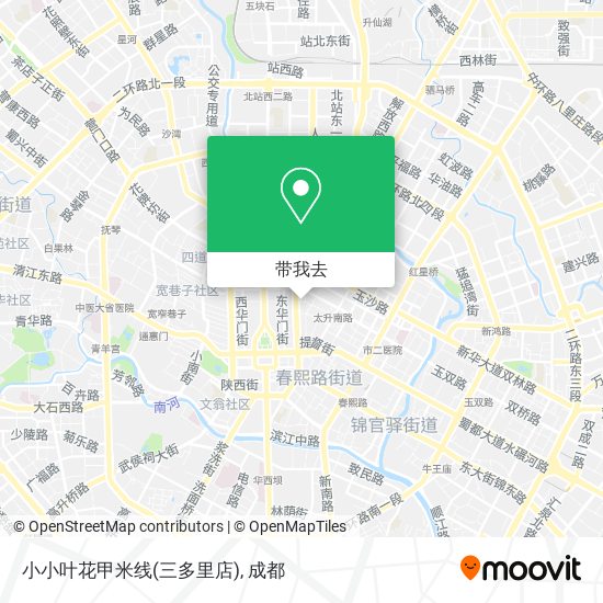 小小叶花甲米线(三多里店)地图