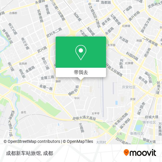 成都新车站旅馆地图
