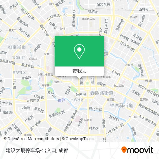 建设大厦停车场-出入口地图