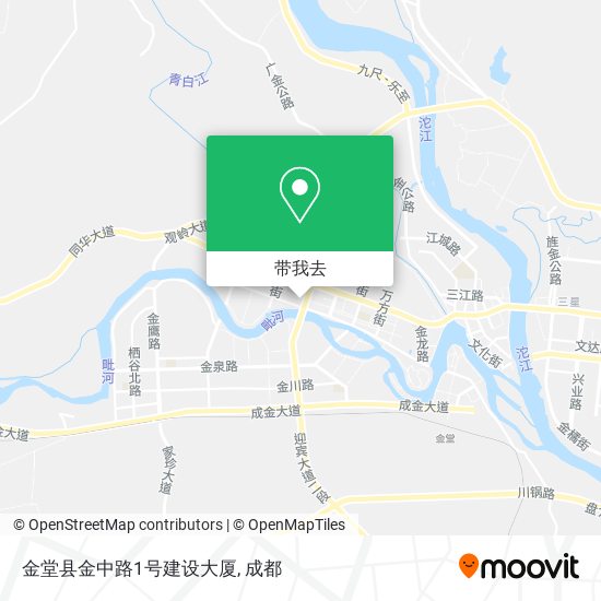 金堂县金中路1号建设大厦地图