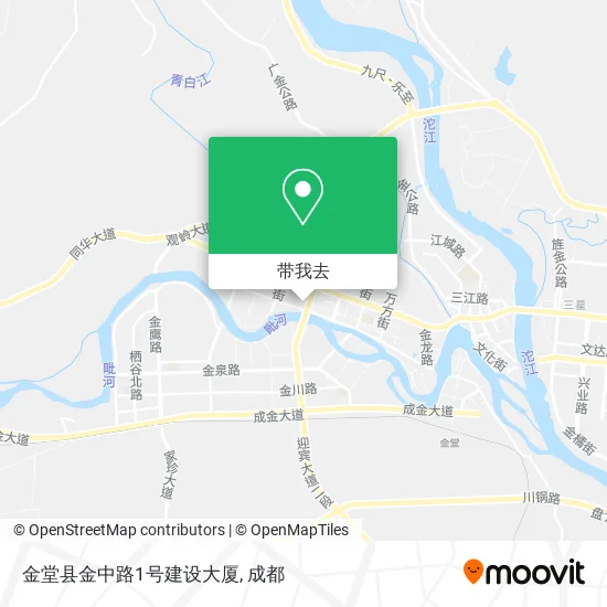 金堂县金中路1号建设大厦地图