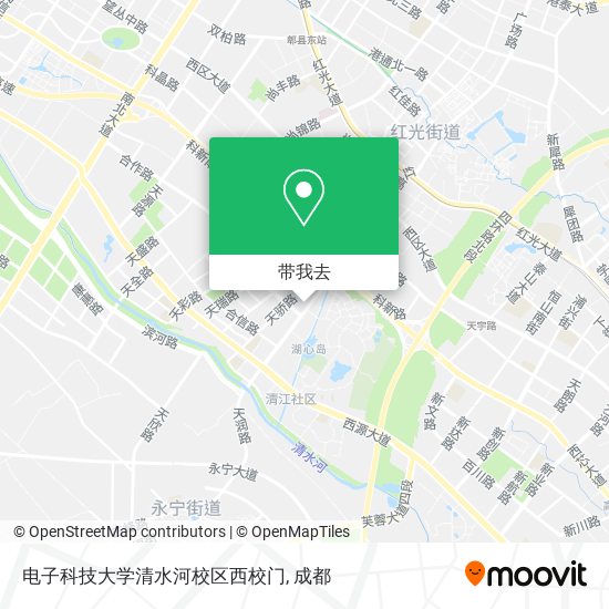 电子科技大学清水河校区西校门地图