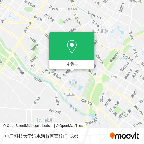 电子科技大学清水河校区西校门地图