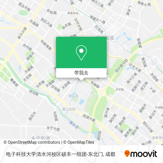 电子科技大学清水河校区硕丰一组团-东北门地图