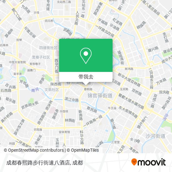 成都春熙路步行街速八酒店地图